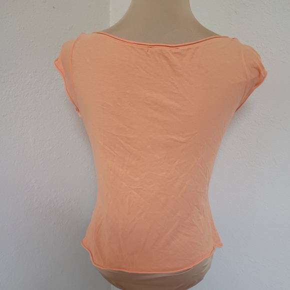 Elie Tahari Orange Knit Blouse - Picture 5 of 6